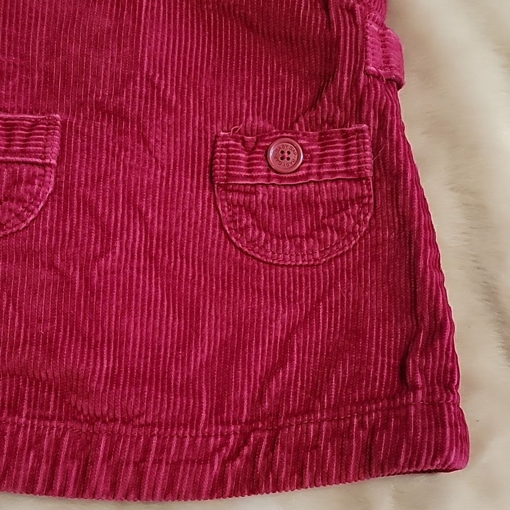 GAP 2-PIECE RED CORDUROY JUMPER DRESS WITH BLOOMERS, SIZE 6-12 MONTHS - Picture 5 of 11